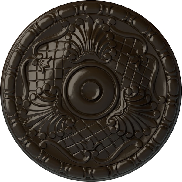 Ekena Millwork Amelia Ceiling Medallion (Fits Canopies up to 4 1/8"), Hand-Painted Stone Hearth, 15 3/4"OD x 5/8"P CM16AMSHF - main